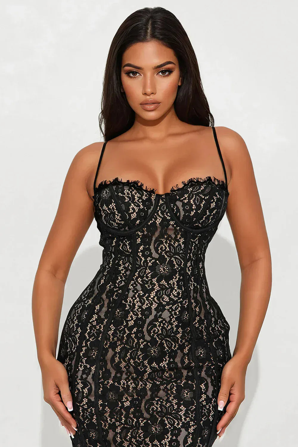 Mia - Vestido bustier de encaje