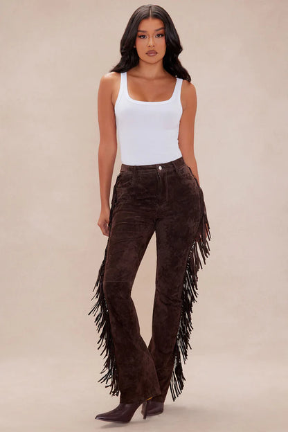 Vanita - pantalón de flecos