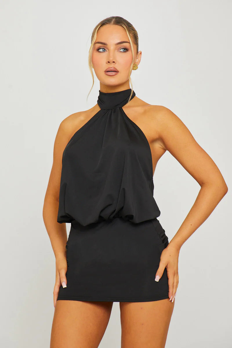Nova - Vestido corto escotado por la espalda