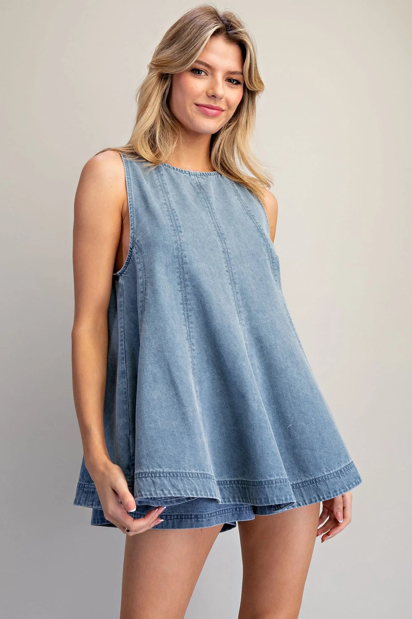 Elisa - Conjunto de denim de dos piezas