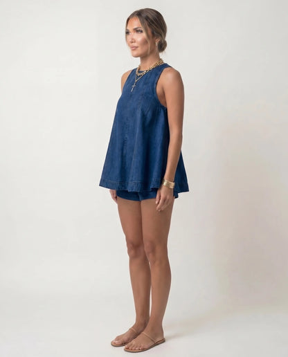 Elisa - Conjunto de dos piezas de denim
