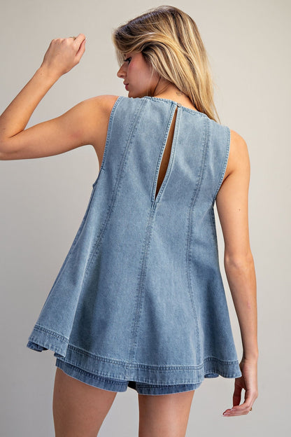 Elisa - Conjunto de denim de dos piezas