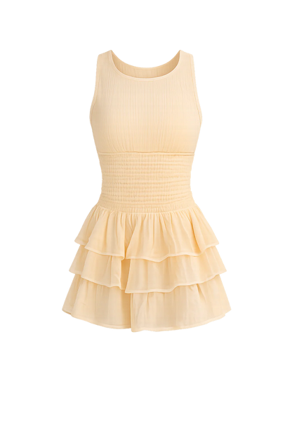 ALINA – Vestido corto con volantes elegantes