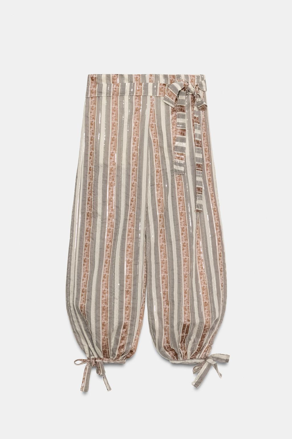 ADELIA – Pantalon fluide à rayures bohèmes
