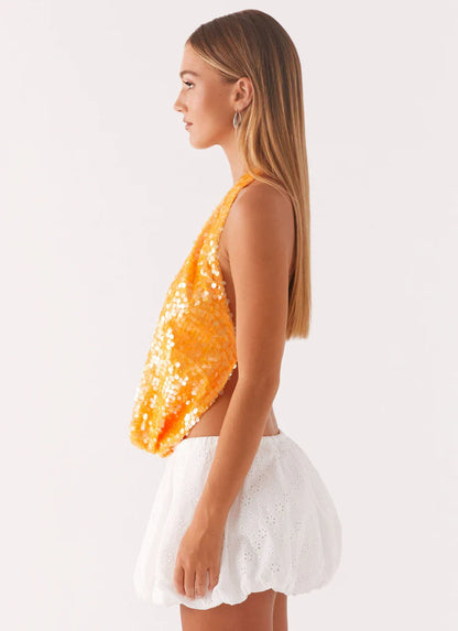 Elena – Camiseta sin mangas escotada